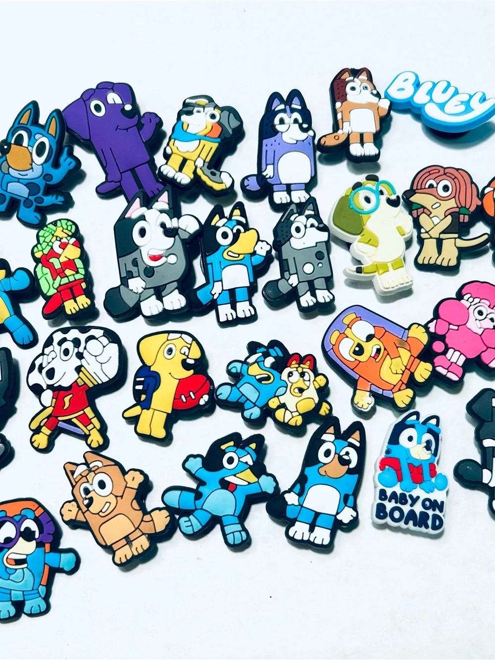 Large 38 Piece Bluey and Friends Characters Kids Shoe Charms for Crocs